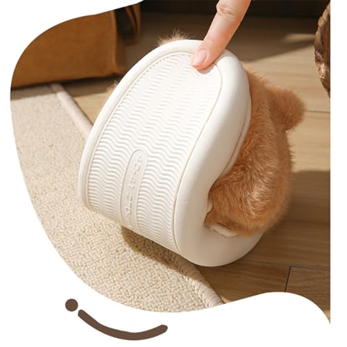 Kapi Bara fur slippers women's fall and winter outside wear thick bottom indoor home warm Baotou cotton slippersStepping on shit feeling cotton slippers female fall and winter thick bottom indoor comfortable lightweight plush warm Mao Tuo moon shoes (Brown, Adult, Women, 7.5, Numeric, US Footwear Size System, Medium)4