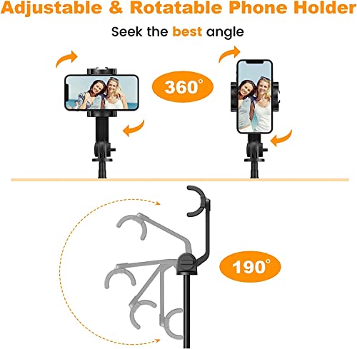 Image of Q05 New Long Bluetooth Extendable Selfie Stick for Mobile Phone & Camera's with Wireless Remote & Tripod Stand Portable Lightweight Long Multi-Function for YouTube, Photos & Cooking