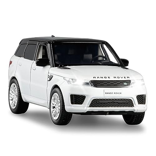 XGFFBAGB 1:32 Range Rover Sport - Coche De Juguete De Aleación Extraíble, Regalo De Colección, Todoterreno(White,No Box)