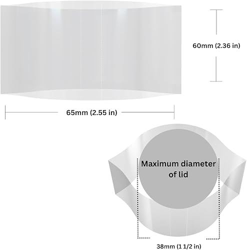 Miniatura 2 de Funda retráctil perforada transparente de 2.559 x 2.362 in para frascos pequeños, botellas de bebidas, botellas de licor y más. Diámetro compatible