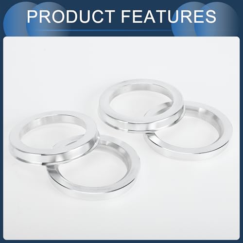 Image of Hub Centric Rings, 56.1mm ID to 73.1mm OD Vehicle Wheel Hubrings Aluminum Alloy, 4 Pcs
