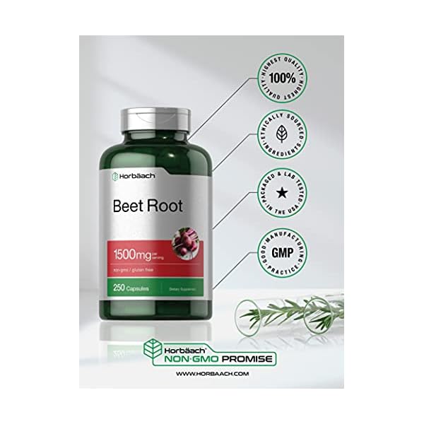 Beet-Root-Powder-Capsules-1500mg-250-Pills-Herbal-Extract-Gluten-Free-Non-GMO-Supplement-by-Horbaach Beet Root Powder Capsules | 220 Pills | Herbal Extract | Non-GMO, Gluten Free, and DNA Tested Supplement | by Horbaach