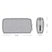 ERCRYSTO Universal Electronics/Accessories Soft Carrying Case Bag, Durable & Light-weight,Suitable for Out-going, Business, Travel and Cosmetics Kit (Big-Gray)