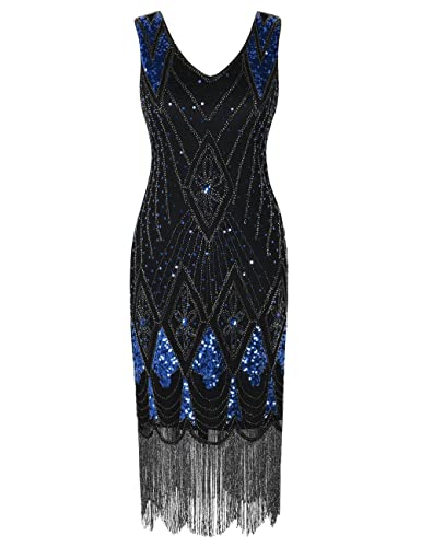 Image of PrettyGuide Women 1920s Gatsby Cocktail Sequin Art Deco Flapper Dress