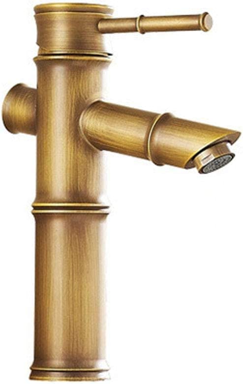 Robinet bambou en laiton antique avec mitigeur cascade retro