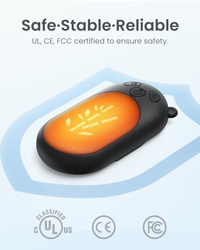 Hand Warmers Rechargeable 2 Pack, 6000mAh Electric Hand Warmer Reusable, 20Hrs Long Heating, Portable Pocket Heater Handwarmer for Women Men,... - Image 4