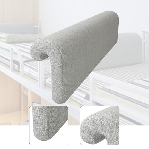 Image of Bed Hanging Headboard Pillow Modern Bedside Pillow Ergonomic Removable Cover Light Gray