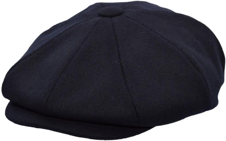Men's Melton Wool Waterproof 8-Panel Bridgemoor Baker Boy Cap