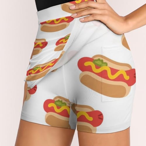 Women Ladies Wrap Skort Bodycon Modesty Shorts Mid Waist Skater Skirt3