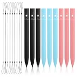 Ymapinc 6 Pack Replacement Stylus Drawing Pen and Lanyard Set, 11.3cm Long Drawing Stylus for LCD Writing, Doodle Board, Colorful Replacement Pens with 6 Hanging Rope