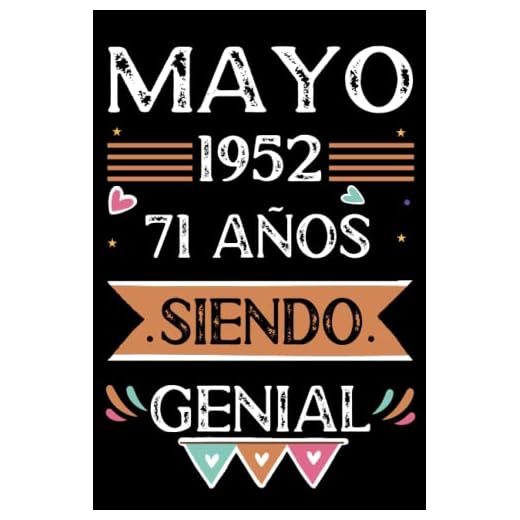 CUADERNO, Mayo 1952, 71 Años Siendo Genial: Libro de visitas, cuaderno, 110 páginas de felicitaciones, idea de regalo, regalo Para la esposa, novia, mujer, La madre