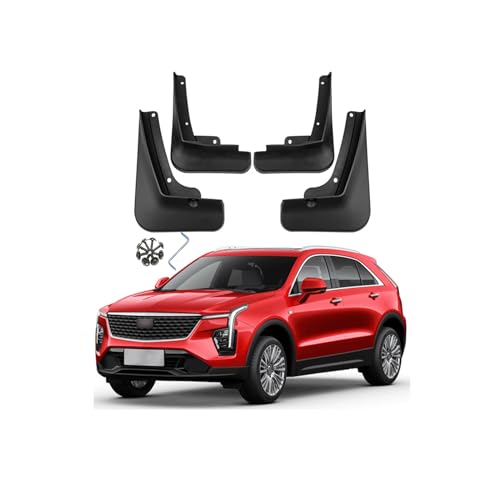 Image of Car Mud Flaps Mudguard for 2024-2025-2026 Cadillac XT4 Molded Custom Front and Rear Mudflaps Splash Guards Heavy Duty Flares 4-PC Auto Accessories Kit,Send 1 Car Wash Towel