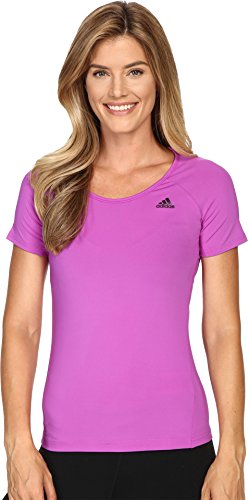 adidas Camiseta básica de rendimiento para mujer. - F1615WWO253, L, Choque púrpura