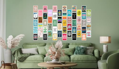 Image of Pack of 54 Women Empowerment Wall Collage Kit Posters - 4 x 6 Inches Wall Decor Poster - Wall Art For Bedroom, Living room, Office - 1 Tissue Tape