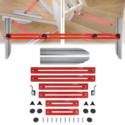Stair Measuring Tool Stair Measuring Tool, Stair Tread Gauge, Stair Tread Measuring Tool Compatible With Many Types Of Layout Projects(1pcs)