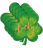 FYSUIMU 50Pcs St. Patrick's Day Paper Placemats Green Lucky Shamrock Dinner Mats Disposable Clove...