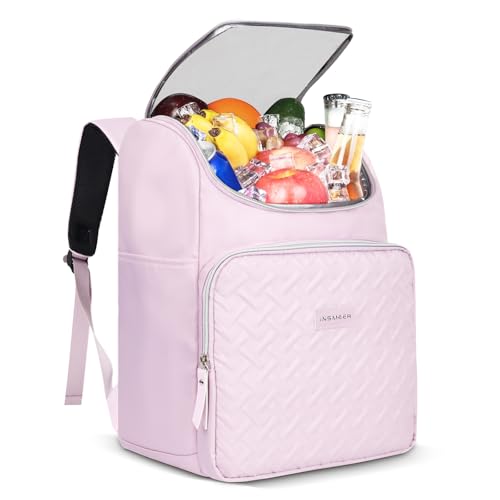 INSMEER Bolsa Térmica tipo Mochila Portátil 35 Latas, à Prova d’Água e Vazamentos, Cooler Térmico para Cerveja, Praia, Viagem, Piquenique e Camping