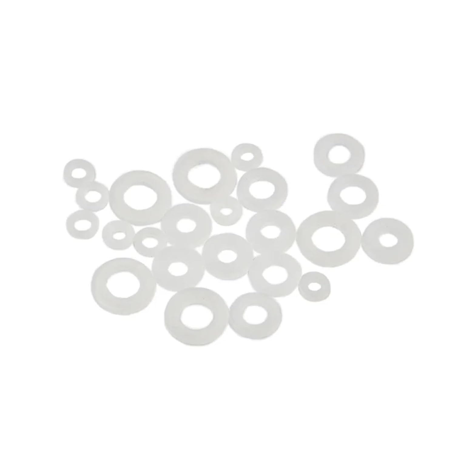 Sealing Gasket 100pcs M2 M2.5 M3 M4 M5 M6 M8 White Plastic Nylon Washer Plated Flat Insulation Spacer Seals Washer Gasket Ring Sealing Gasket(M3x6x1mm)