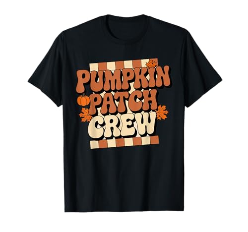Parche de calabaza para niños pequeños, Groovy Girl Retro Halloween Camiseta