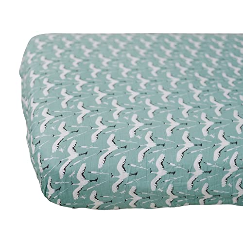 Image of Crane Oh So Soft Muslin Crib Sheet