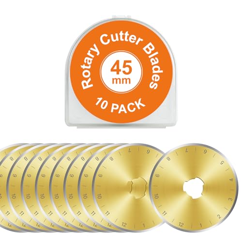 Titanium Coated 10 Packs 45mm Rotary Cutter Blades 45mm Quilting