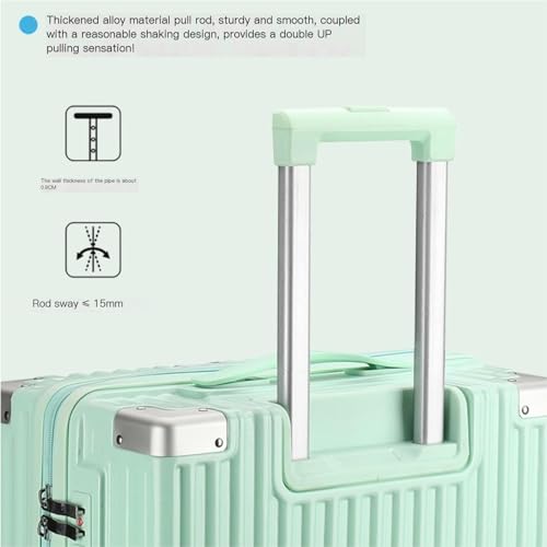 Suitcase Large Capacity Suitcase with Wheels Pressure-Resistant and Anti-Fall Suitcase Zipper Sealed Suitcase Carry on Luggage Suitcases Large (Color : B, Size : 24in)2