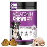 TTIXRL Calming Melatonin for Dogs, 200 Pet Chews Calming Treats for Sleep Aid Sleeping Pills Puppy Melatonin Bites Support Stress, Anxiety Relief, Separation for Small and Large Dogs(Chicken Flavor)