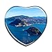 Hqiyaols Souvenir España Monte Urgull San Sebastián Refrigerador Imán Forma de Corazon Cristal Pegatina Nevera Azulejo Viajes Regalo Coleccionables Recuerdo