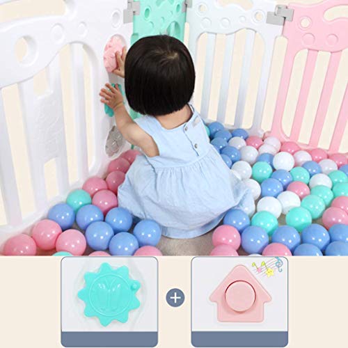 boxen voor peuters, schattig veiligheid speelcentrum tuin babyverzorging hek peuter speelkleed box met 16 kleurrijke panelen, meisjes jongens kinderen kruipen voor speelkamer kwekerij b - Afbeelding 4