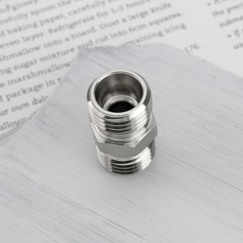 Image of SING F LTD 1Pc M14x1.5 Hydraulic Adapter Fitting Hose Pipe Thread Connector Suitable For Various Hydraulic Systems And Small Excavators Sliver