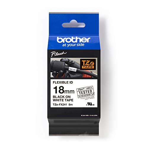 Ruban Brother TZe-FX241 flexible et résistant pour l'identification durable des câbles