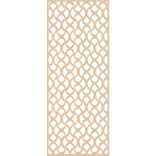 Image of Resort Decorative Pierced Fretwork Wood Wall Panels, 31 3 /8 inchW x 79 3 /8 inchH x 3 /8 inchT, Red Oak