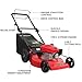 PowerSmart Self Propelled Gas Lawn Mower, 22 in. with 170cc OHV Engine, 2-in-1 Rear-Wheel Drive High Wheels, Red