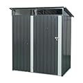 5X3 FT Outdoor Metal Storage Shed - Large Metal Tool Shed with Reinforced Sloping Roof & Ventilation ? Lockable Doors Frame ? with Sturdy Frame Structure for Backyard, Patio, Garage