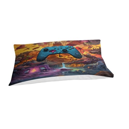 Housse de couette microfibre volcan 3D avec fermeture éclair pour lit simple