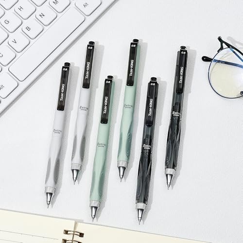 M&G 6 piezas bolígrafos retráctiles de gel, tinta negra 0.5mm miniatura 2