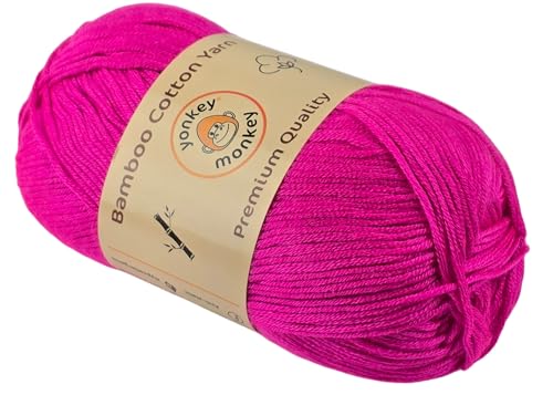 Image of 10-Pack of Yonkey Monkey 500 Grams Yarn - 70% Rayon derived from Bamboo, 30% Cotton - Light Rose 9021