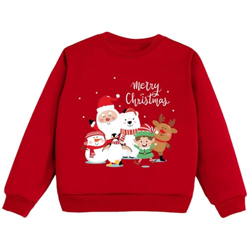 Weihnachtspullover Kinder Sweatshirt Mädchen Weihnacht Pullover...