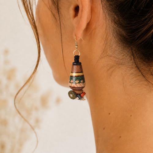 Image of Handcrafted Bohemian & Ethnic Earrings Collection for Women - Artistic, Nature-Inspired Statement Designs in Studs, Drops & Chandeliers
