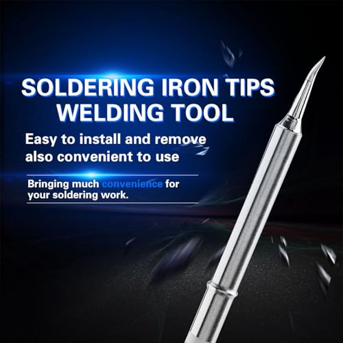 Image of Soldering Tips T12 JL02 Soldering Iron Tips Replacement | Plug and Play T12 Soldering Iron, Tips Replacement of Iron Tip Set Compatible with FX 951 Soldering Station (T12-JL02)