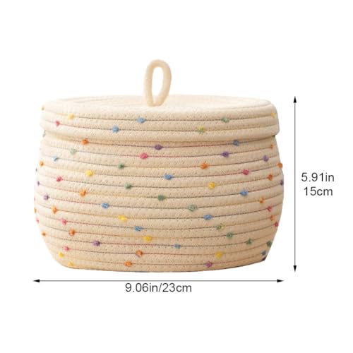 Panier de rangement en corde de coton épais et flexible, support articles divers robuste - 6