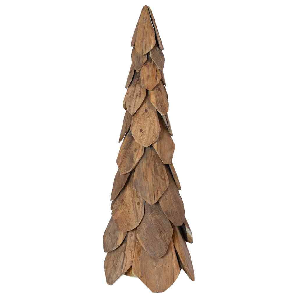 Árbol de Navidad de madera de teca, 80 cm, color marrón