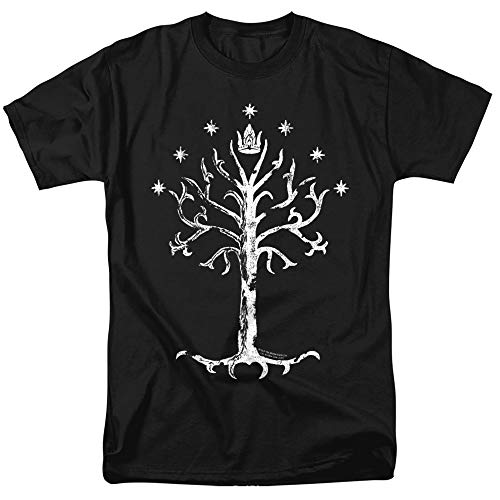 Lord of The Rings Tree of Gondor T Shirt and Stickers (Large) Black