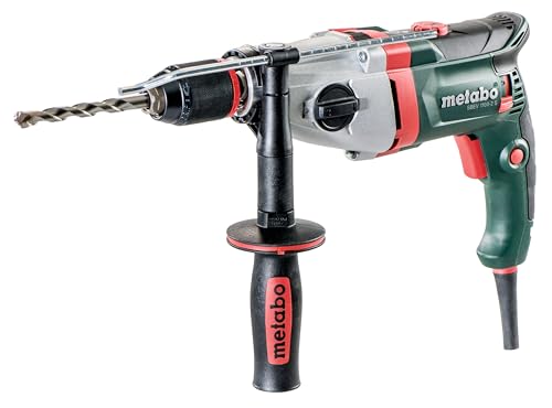 metabo Schlagbohrmaschine SBEV 1100-2 S - 1100 W, 2-Gang, 42 Nm Drehmoment, 3100 U/min - VTC-Elektronik, Rechts-/Linkslauf, Überlastschutz, Beton, Stahl, Holz - Inkl. metaBOX und Schnellspannfutter metabo Schlagbohrmaschine SBEV 1100-2 S - 1100 W, 2-Gang, 42 Nm Drehmoment, 3100 U/min - VTC-Elektronik, Rechts-/Linkslauf, Überlastschutz, Beton, Stahl, Holz - Inkl. metaBOX und Schnellspannfutter