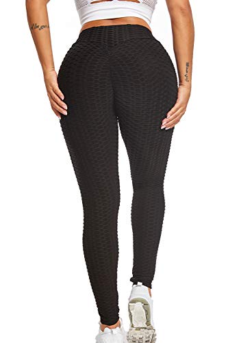 Womens High Waisted Yoga Pants Tummy Control Scrunched Booty Leggings Workout Running Butt Lift Tights