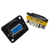 Connecteurs de bouclage Mini connecteur de prise de panneau matériel DB9/DB15, type D, 9 broches, 15 broches, connecteurs femelles, soudure RS232, 2 pièces(DB15-Female and Male)