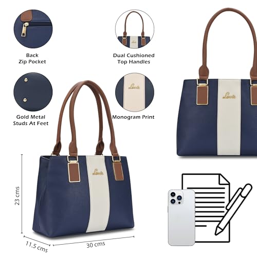 Image of Lavie Women's Kassy Colourblock 2C Satchel Handbag for Women | Satchel Bag for Work | Ladies purse | Stylish Shoulder Bag | Gift For Women