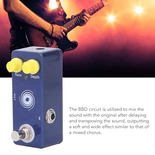 Pédale chorus guitare multi-effets taille compacte en aluminium