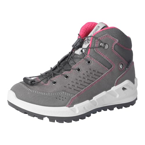 RICOSTA Mädchen Winterstiefel Xplorer, Kinder Boots, lose Einlage, Sympatex, Outdoor-Kinderschuhe, Winterboots, warm, Carbon/pink (490), 43 EU