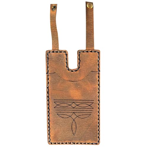 Western Boot Wallet with Snap Strap, 2025 New Handcrafted Fashion Leather Boot Credit Card Holder, Small Leather Wallets, Holds Multiple Cards for Women Man (Brown)